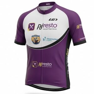 LOUIS GARNEAU Mens Cycling Jersey L/G Purple Short Sleeve JURITOUR Event